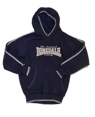 LONSDALE Navy Blue Hoodie Boys 7 8 Years