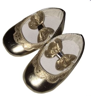 M&S Gold Baby Shoes Girls 0-3 Months