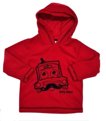 M&CO Red Car Hoodie Boys 18-24 Months