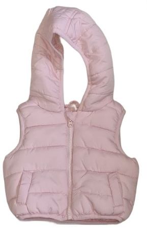 F&F Pink Hooded Gilet Girls 0-3 Months
