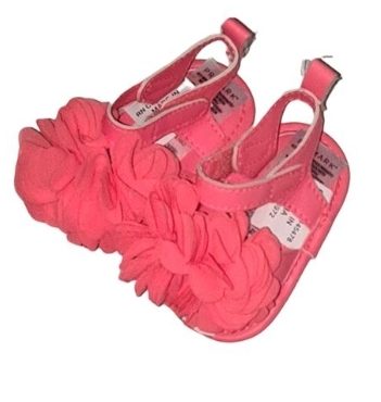 PRIMARK Pink Flower Sandals Girls 0-3 Months