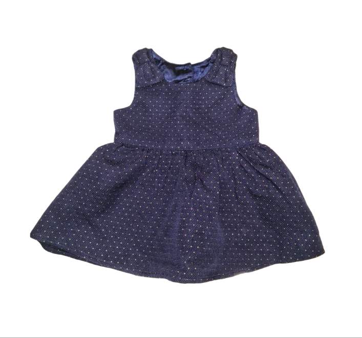 MATALAN Navy Blue Party Dress Girls 6 9 Months Moon and Stars Kids Boutique