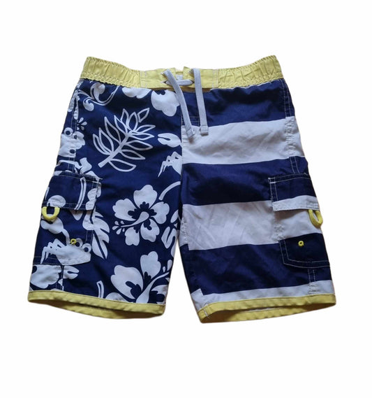 M&S Striped and Floral Swim Shorts Boys 3-4 Years