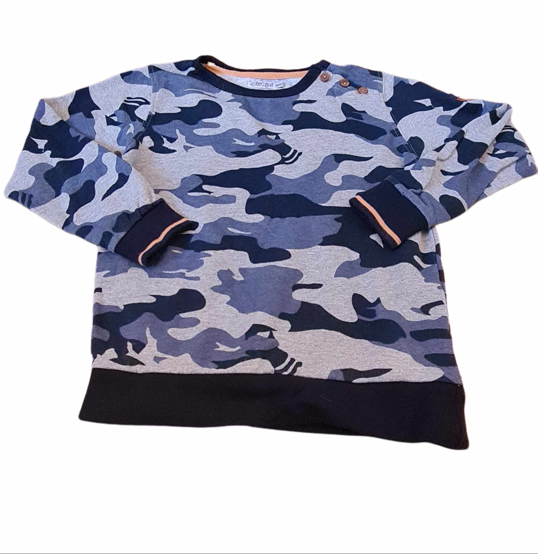 Blue Camo Jumper Boys 5 6 Years Moon and Stars Kids Boutique