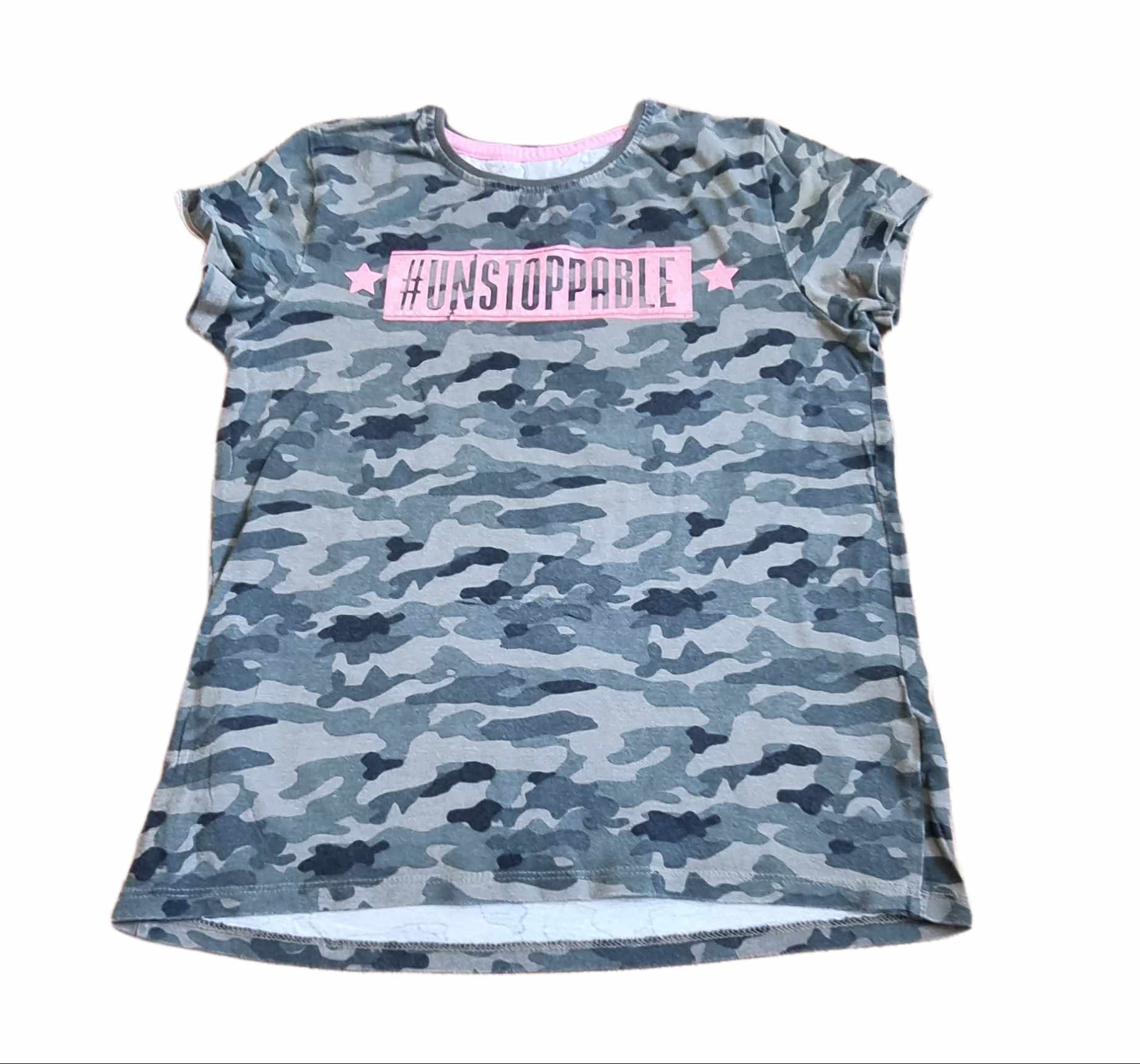 PRIMARK Camo Tee Girls 10 11 Years Moon and Stars Kids Boutique