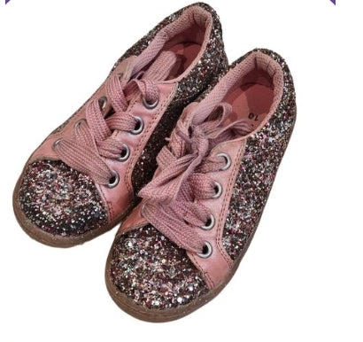 TU Sparkly Pink Trainer Style Shoes. Size C10 Girls 4-5 Years
