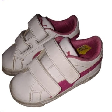 PUMA Pink and White Trainers, Size C5, Girls 12-18 months