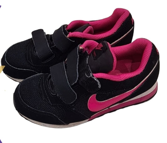 NIKE Black and Pink Trainers, Size C11, Girls 4-5 Years