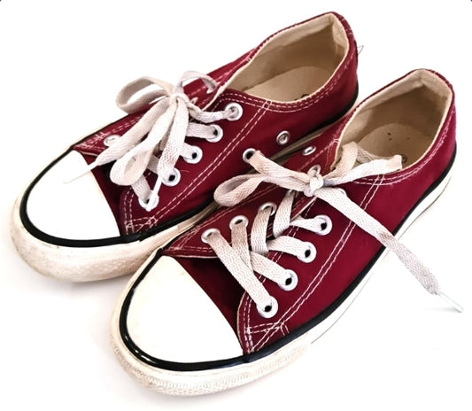 LILY AND DAN Burgundy Trainers, Size C11, Girls 4-5 Years