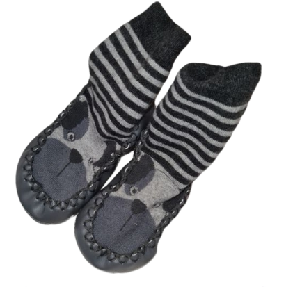 Puppy Face Shoes with Attached Leg Warmers Boys 6-9 Months