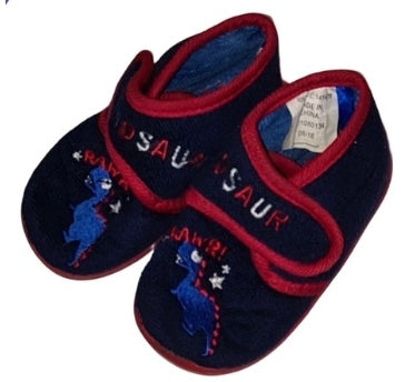 Dinosaur 'Roar'  Velcro Slippers, Size C4, Boys 18-24 Months