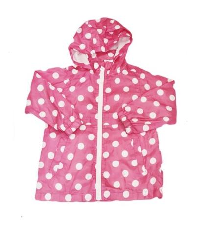 PEACOCKS Strawberry Pink Raincoat with Polka Dots Girls 3 4 Years