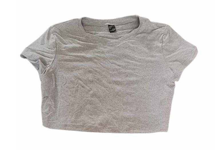 SHEIN Grey Crop Top Women's Size 12-14