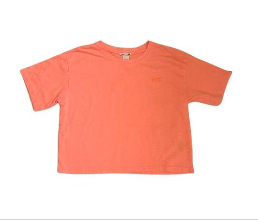 H&M Peach Crop Tee Girls 12-14 Years