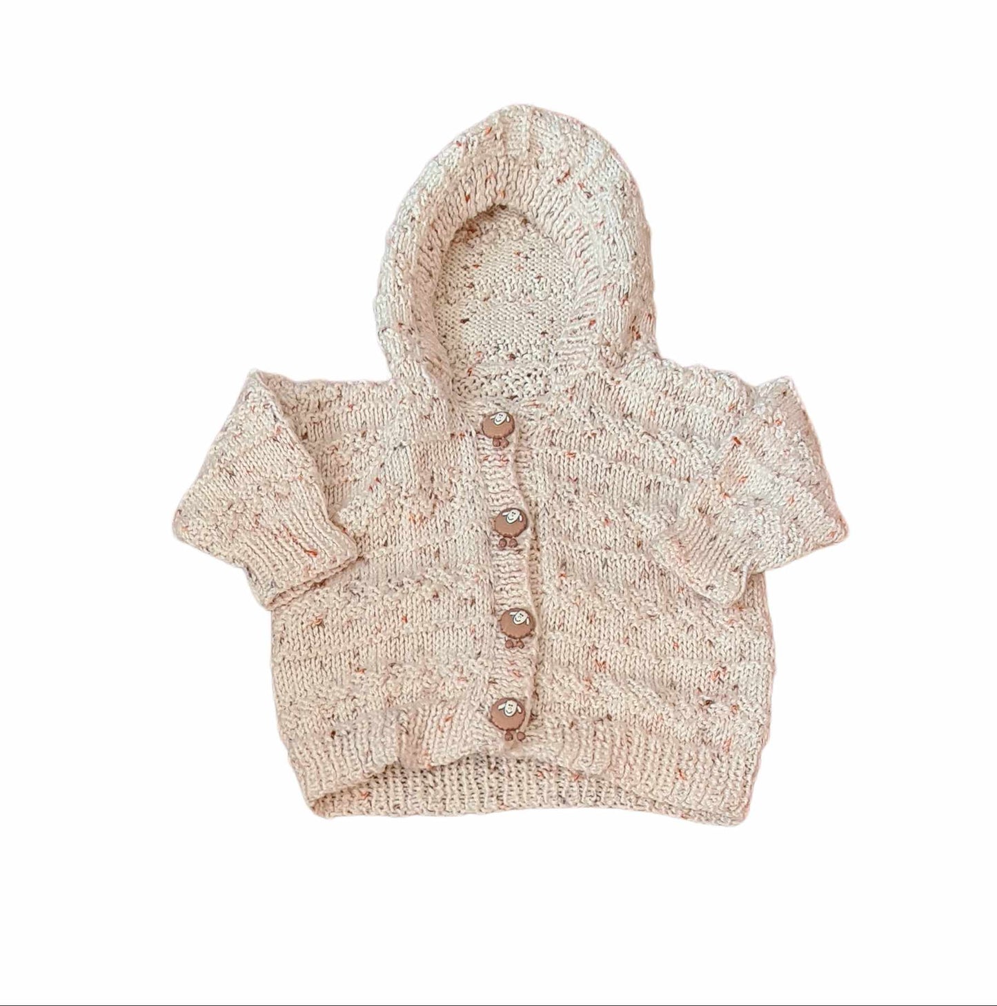 Hand Knitted Hoodie Girls 0-3 Months