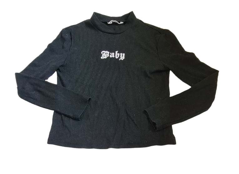 SHEIN 'Baby' Turtle Neck Girls 9-10 Years