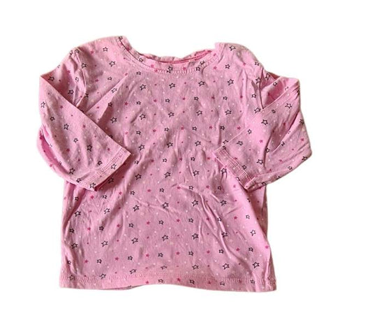 HULLABALOO Pink Star Top Girls 18-24 Months