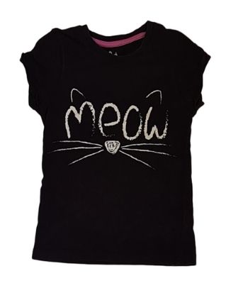 PRIMARK 'Meow' Tee Girls 7-8 Years