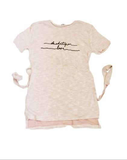 RIVER ISLAND Pink Long Top Girls 7-8 Years