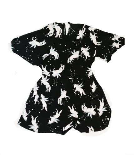 PEACOCKS Unicorn Playsuit Girls 7-8 Years