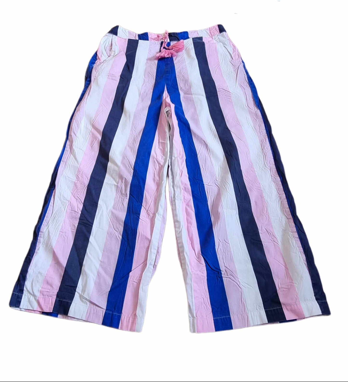 M&S Striped 3/4 Length Trousers Girls 12-13 Years