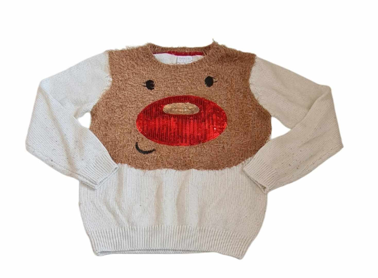 F&F Rudolf Christmas Jumper Girls 6-7 Years