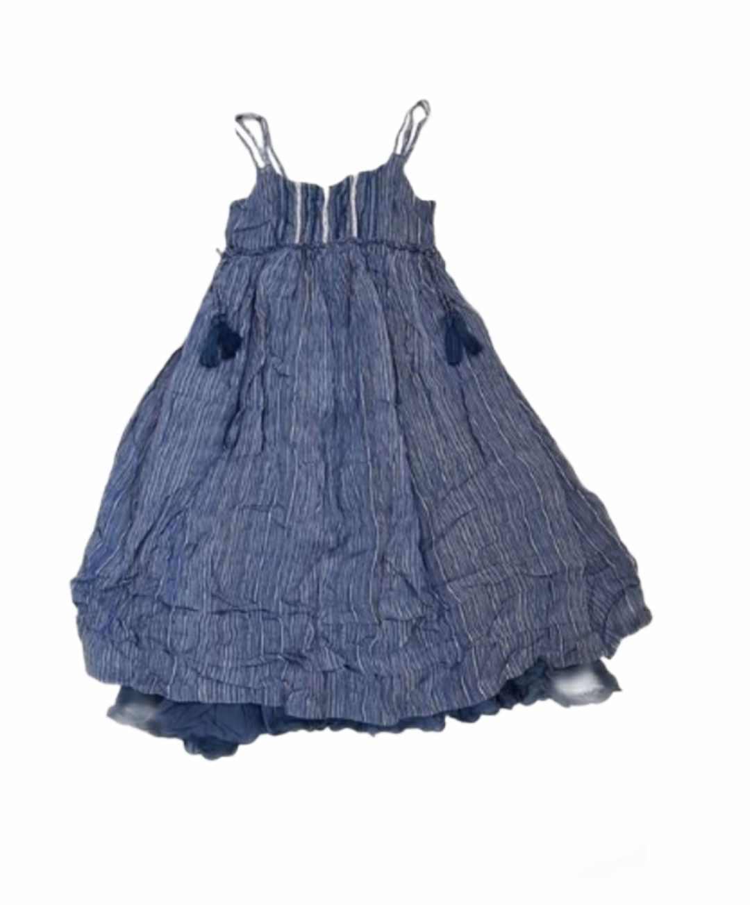 NEXT Blue Striped Dress Girls 5-6 Years