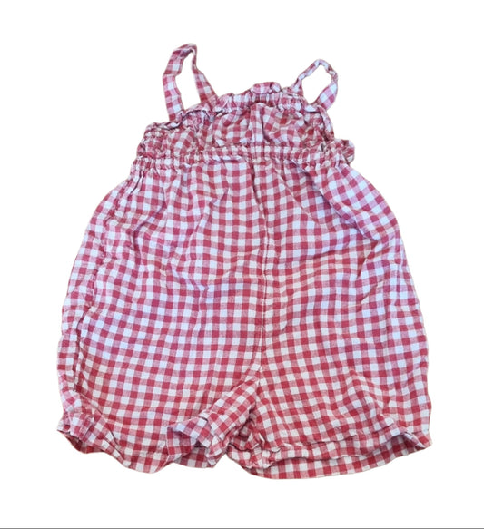 NUTMEG Checked Playsuit Girls 4-5 Years