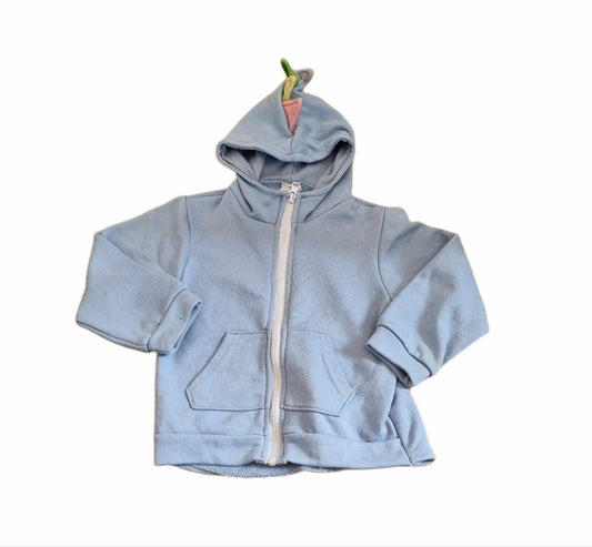 Blue Dinosaur Hoodie Girls 4-5 Years