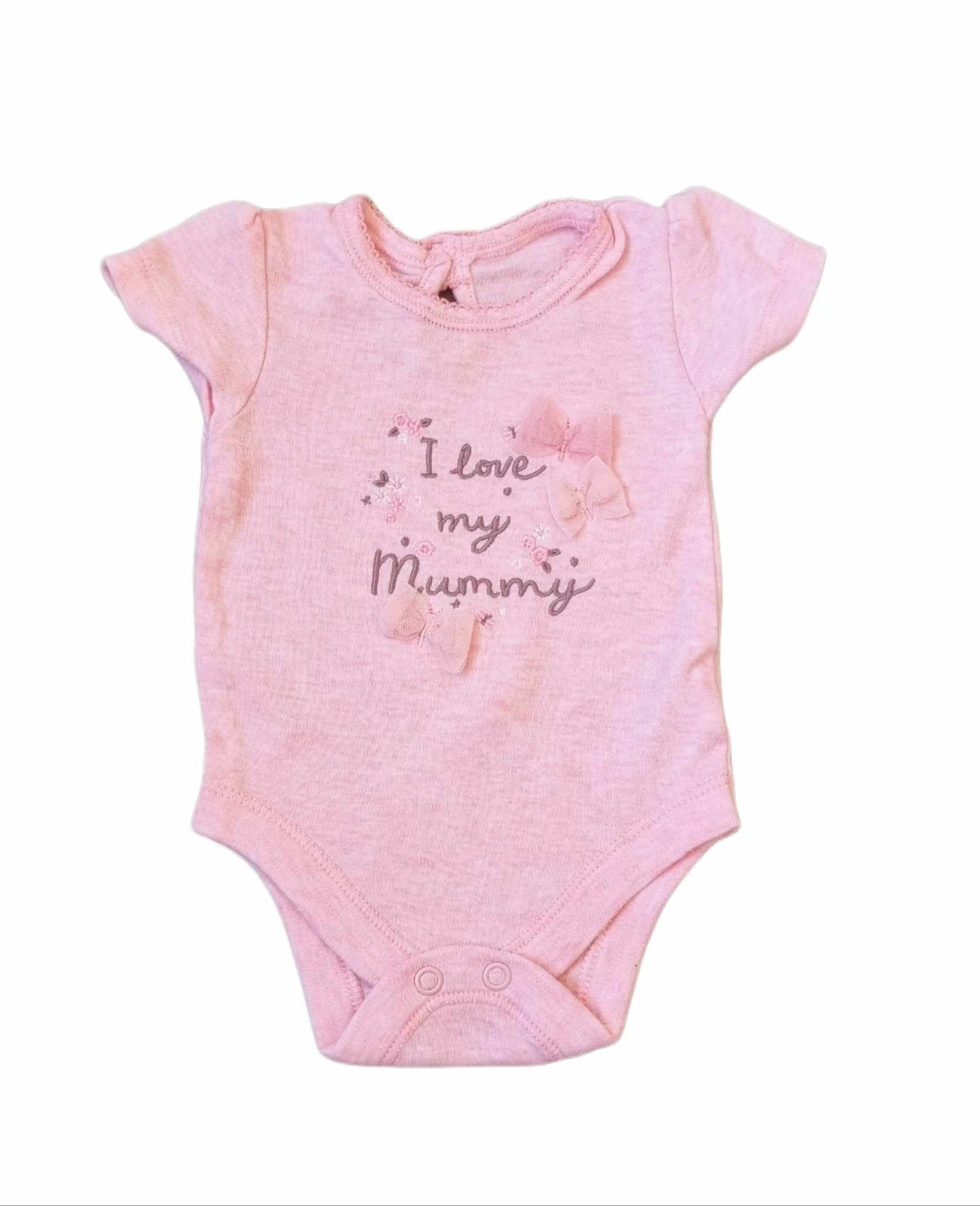 George 'I Love Mummy' Vest Girls Newborn