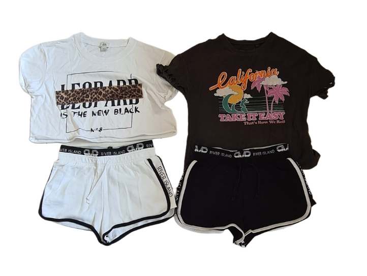 Tops and Shorts Bundle Girls 7-8 Years