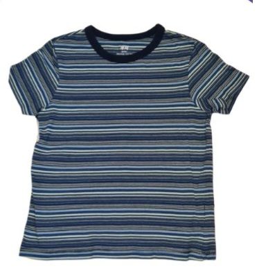 H&M Blue Striped T-Shirt Boys 6-8 Years