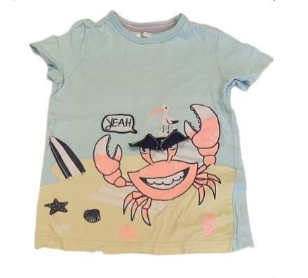 Crab and Seagull T-Shirt Boys 6-7 Years