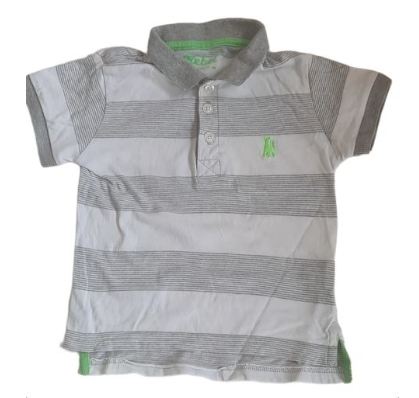 PRIMARK Grey and White Polo Shirt Boys 2-3 Years