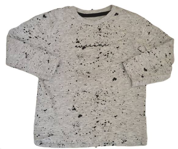 MATALAN Grey Splatter Top Boys 2-3 Years