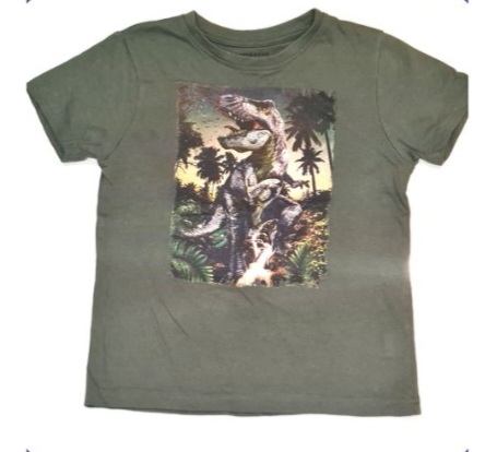 PRIMARK Khaki Dino T-Shirt Boys 5-6 Years