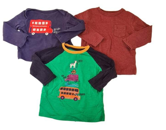 3 X Long Sleeve Top Boys 18-24 months