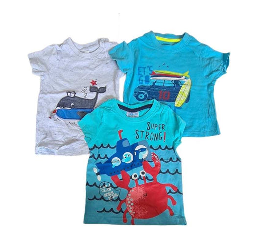 Set of 3 T-Shirts Boys 9-12 Months