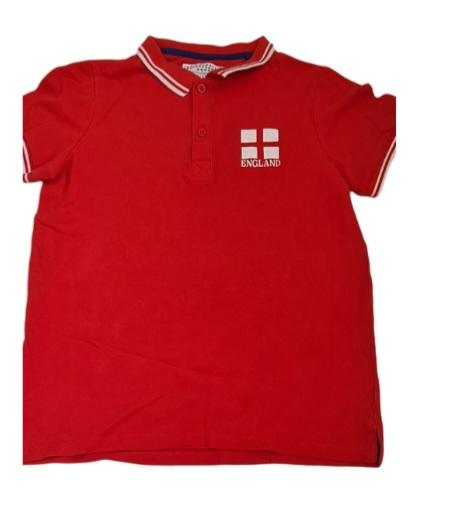 TU England Red Polo Shirt Boys 12-13 Years