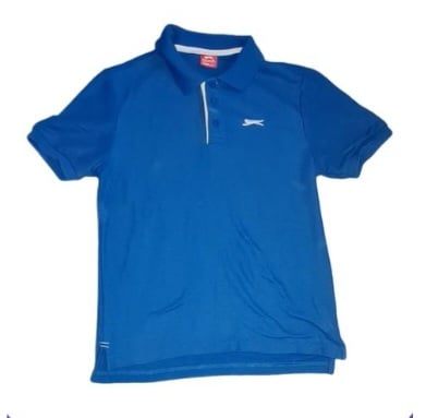 SLAZENGER Blue Polo Shirt Boys 11-12 Years