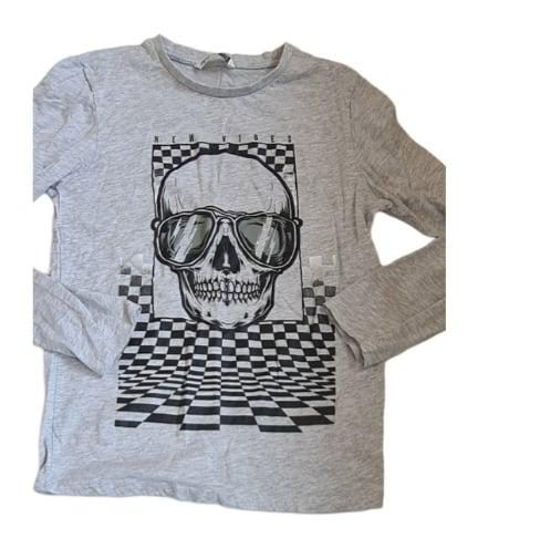 PEP CO Grey Skull Top Boys 11-12 Years