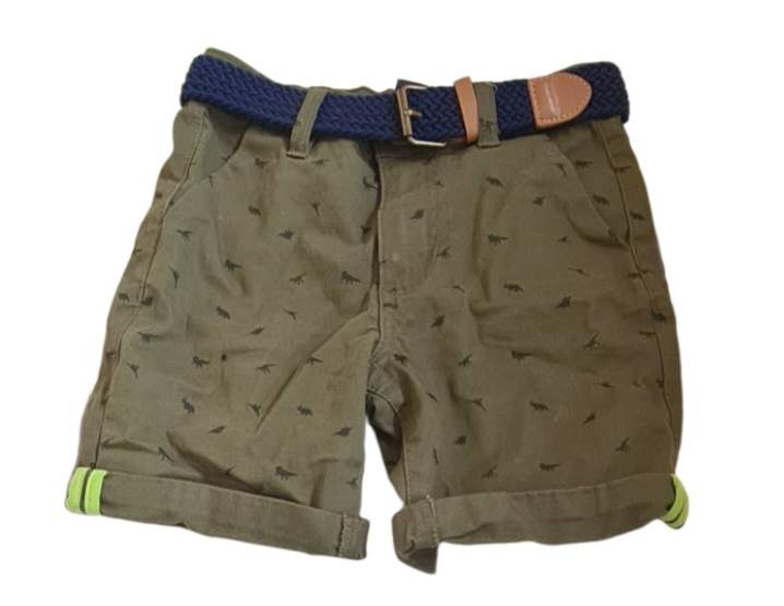 PRIMARK Khaki Dinosaur Shorts Boys 5-6 Years