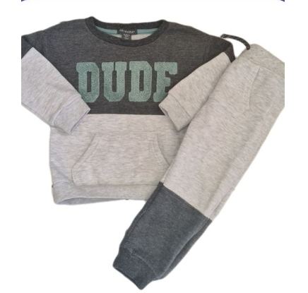 PRIMARK 'Dude' Jumper and Joggers Set Boys 2-3 Years