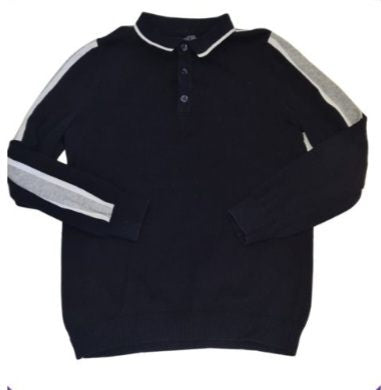 MATALAN Navy Blue Collared Jumper Boys 9-10 Years