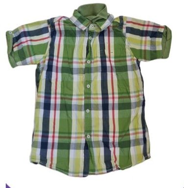 REIGN SUPREME Green Checked Shirt Boys 9-10 Years