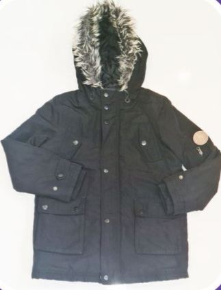 FRENCH CHURCH Black Hooded Coat Boys 9-10 Years