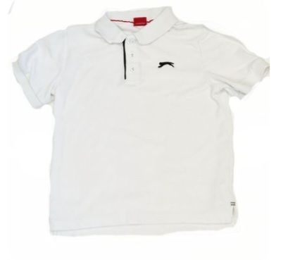 SLAZENGER White Polo Shirt Boys 9-10 Years