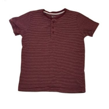 TU Burgundy Stripped T-Shirt Boys 8-9 Years