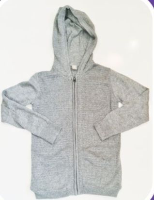 TU Grey Zip Up Hoodie Boys 8-9 Years