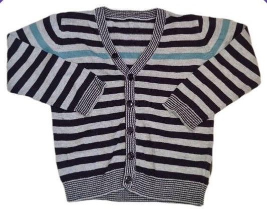 MATALAN Striped Cardigan Boys 3-4 Years